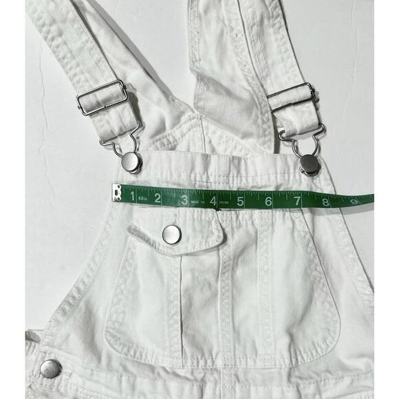 No Boundaries Overalls Shortalls Womens Juniors XS/XCH (1) White Denim Shorts - Picture 10 of 10